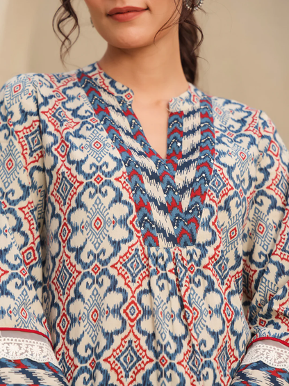 Women Printed Cotton Short Kurti