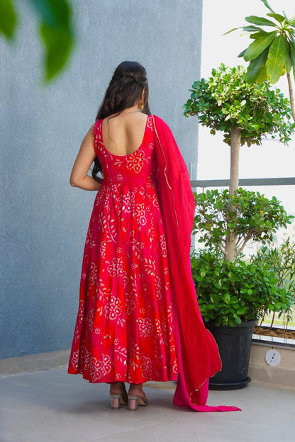 Rani Noor Muslin Anarkali Suit Set