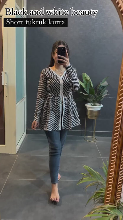 Presented Summer Special Black and White Short Tops